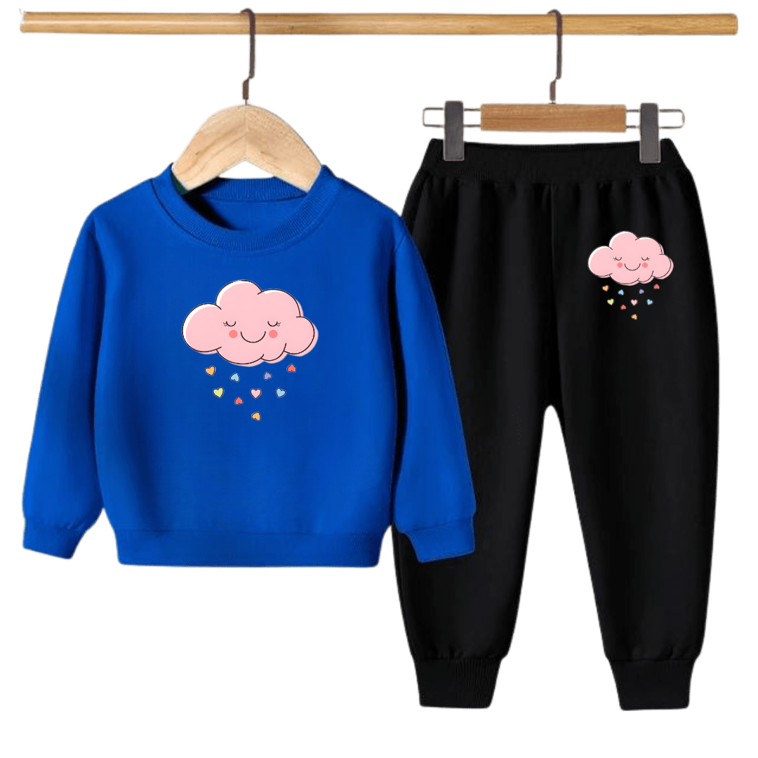 Pink Cloud Kids Sweatshirt & Jogger Set – for Boys & Girls
