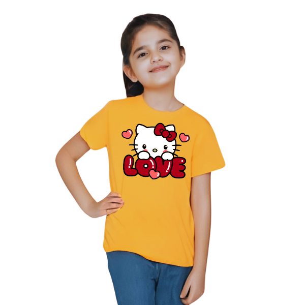 Kitty Love T Shirt For Kids
