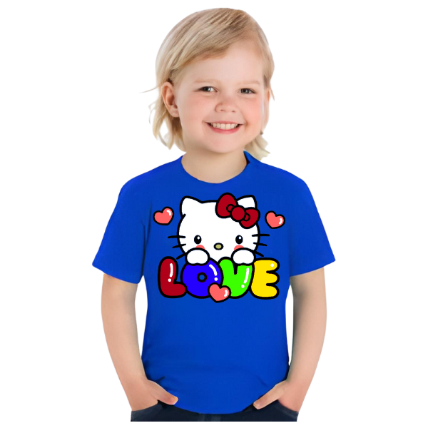 Kitty Love T Shirt For Kids