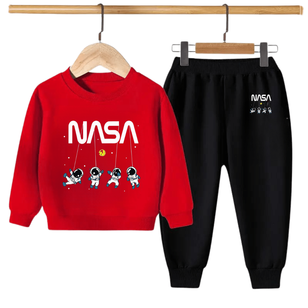 NASA Kids Sweatshirt & Jogger Set – Winter Fleece Tracksuit for Boys & Girls