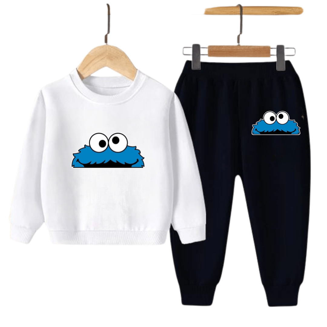 Blue Monster Kids Sweatshirt & Jogger Set – for Boys & Girls