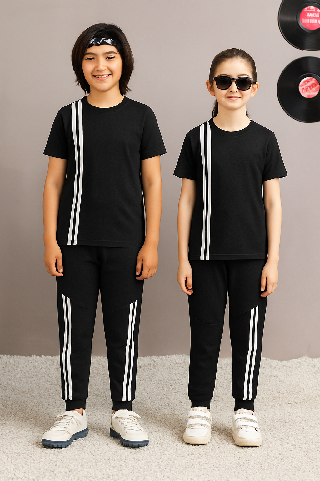 Crimson Stride Kids Tracksuit