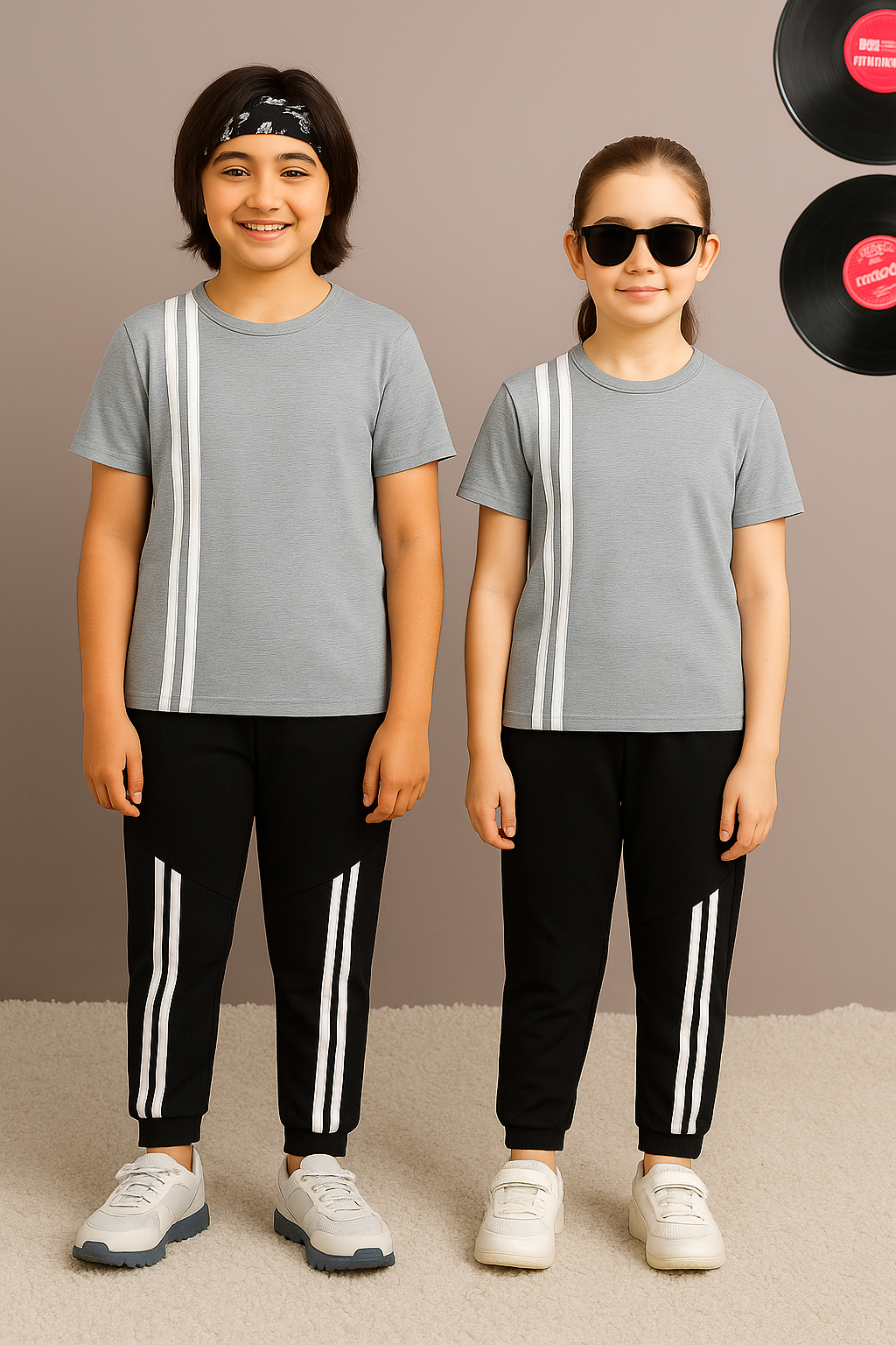 Crimson Stride Kids Tracksuit