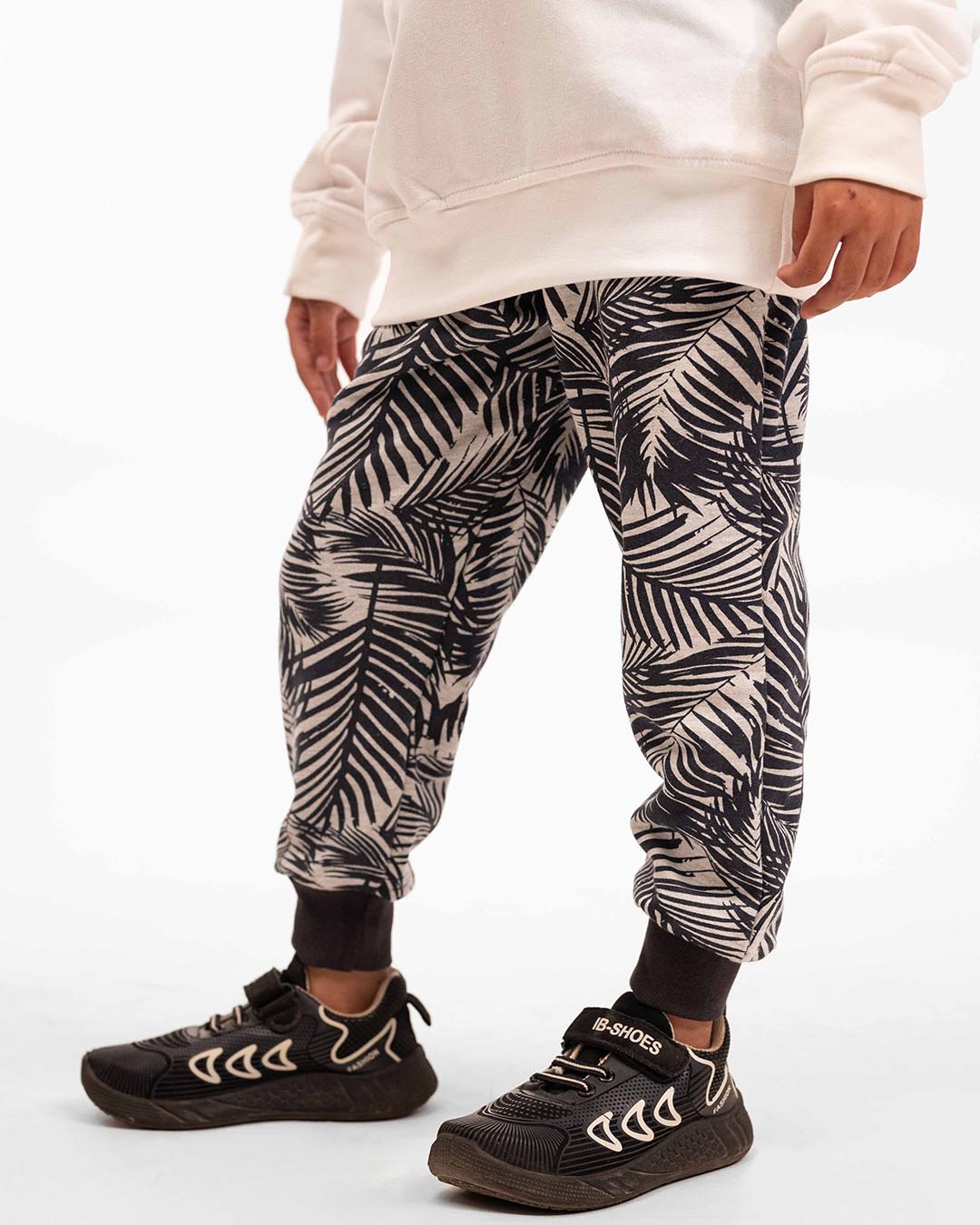 Kids Leaf Print Fleece Set