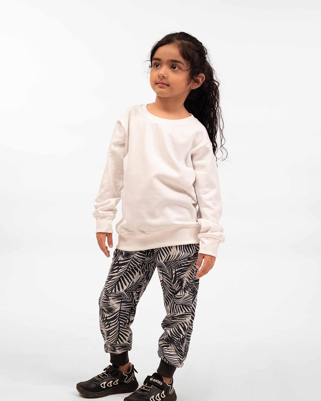 Kids Leaf Print Fleece Set