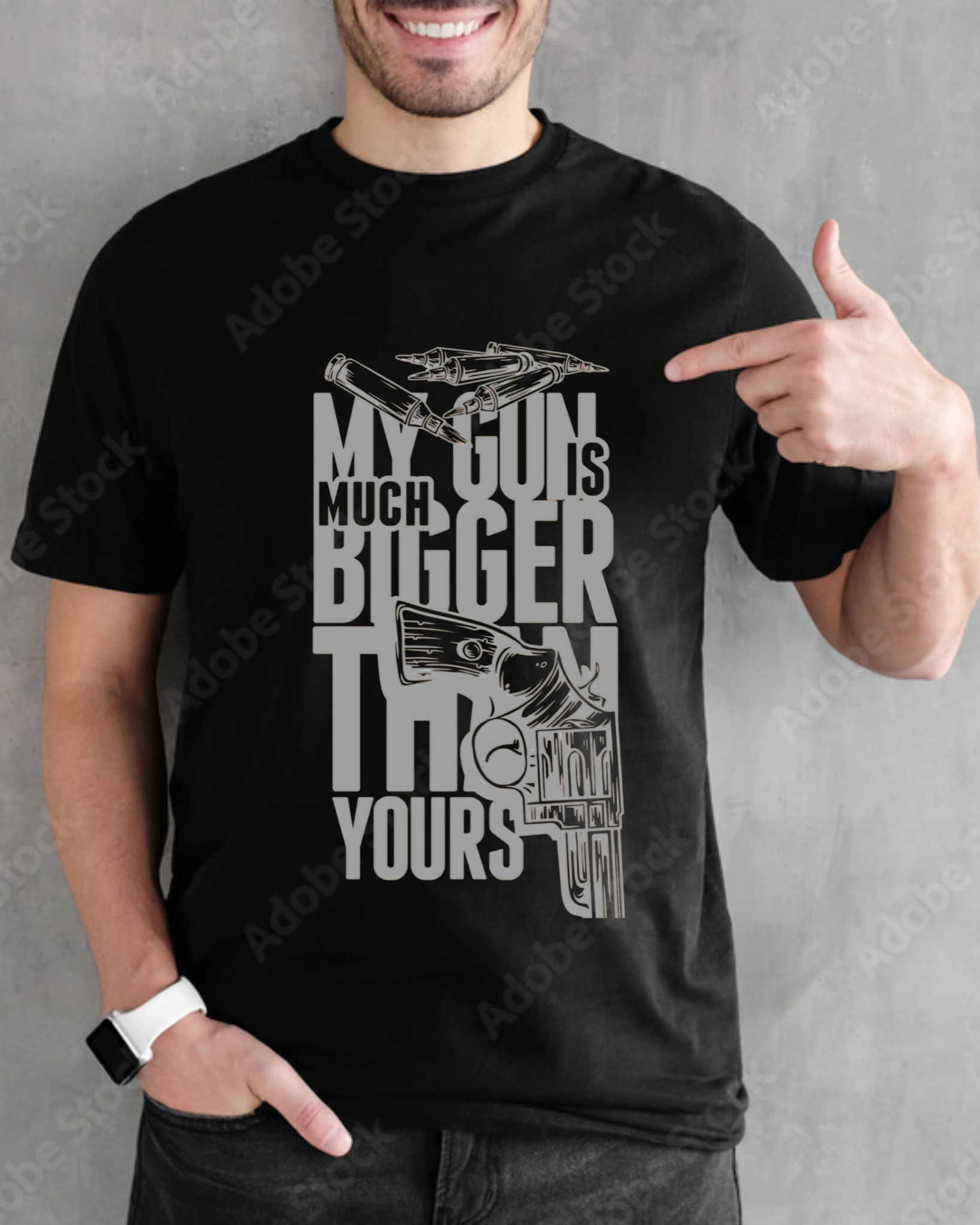 My Gun Is Bigger Graphic Tee