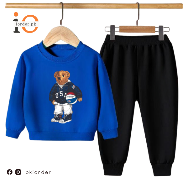 Football Bear Kids Sweatshirt & Pant