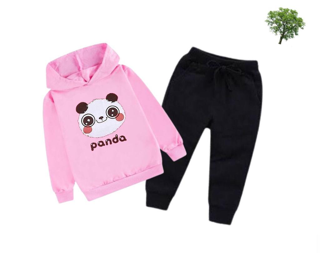 Panda Printed Kids Hoodie Set