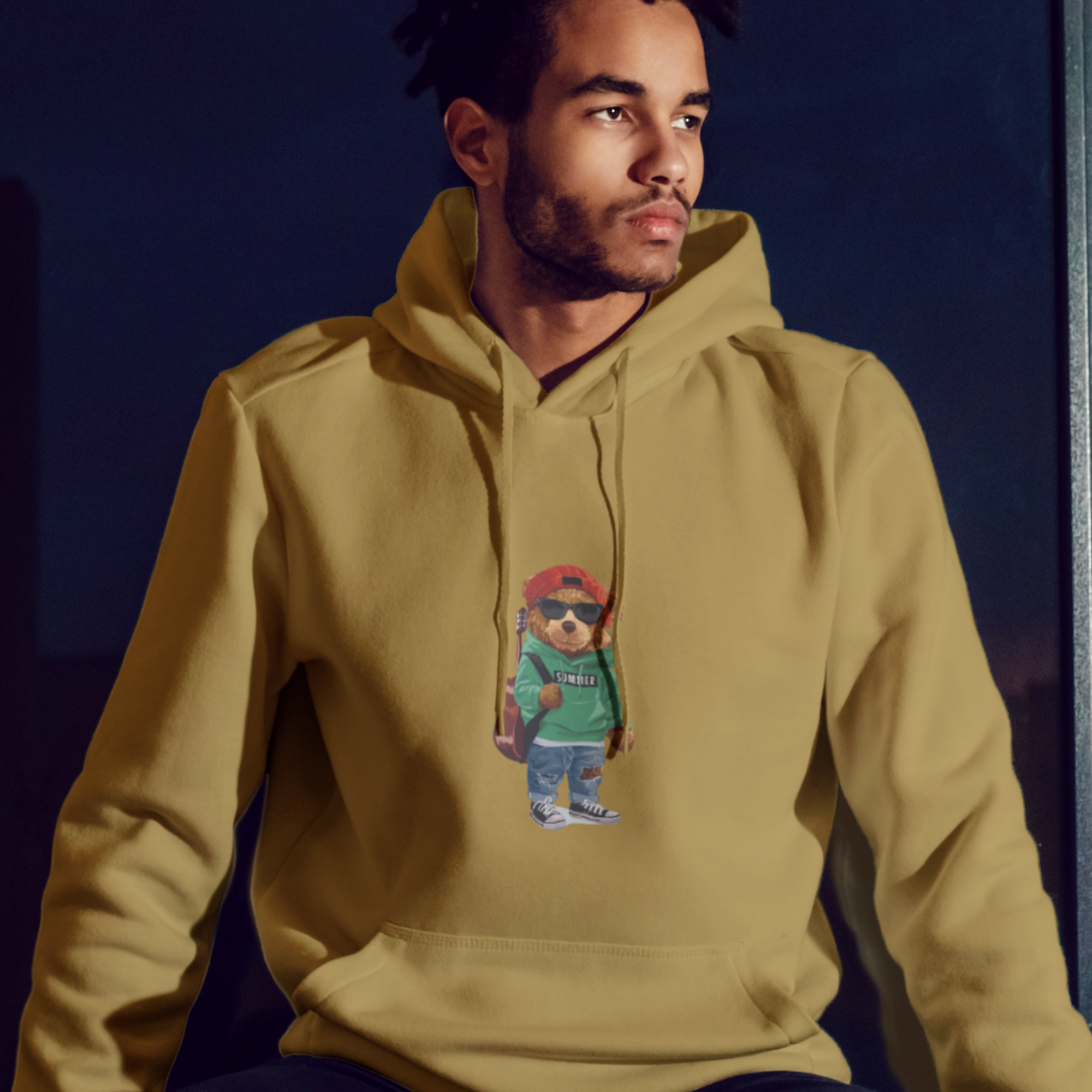 Green Polo Bear Hoodie