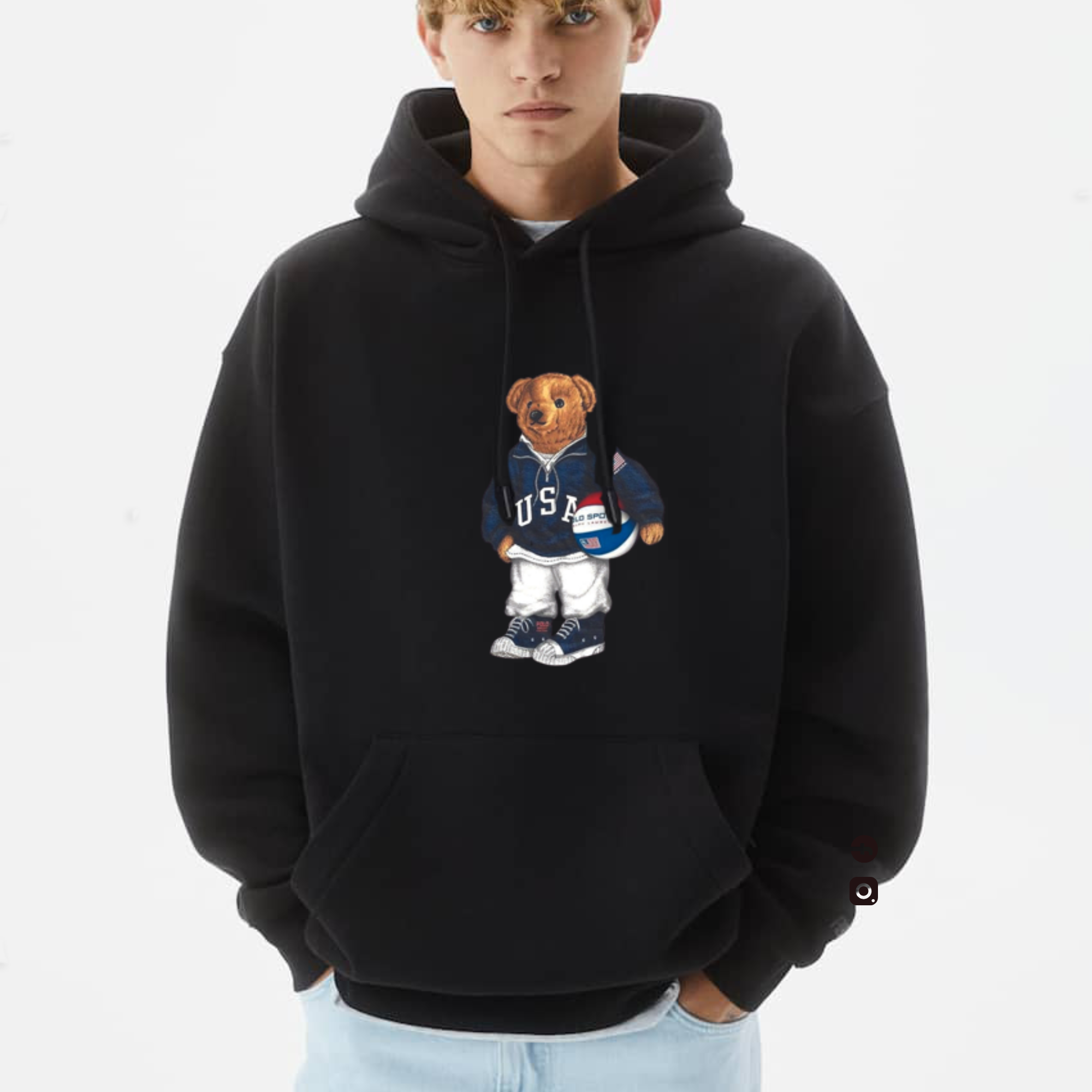 Football Bear Hoodie