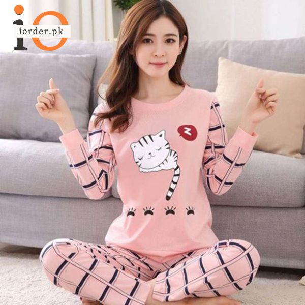 Sleeping Cat Woman Pajama Set