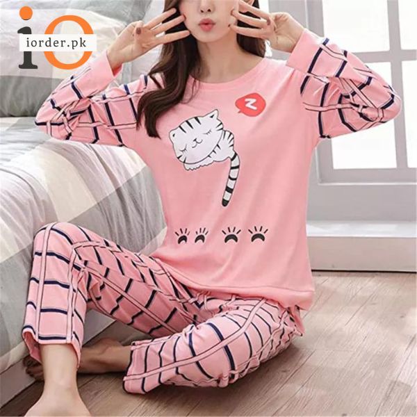 Sleeping Cat Woman Pajama Set