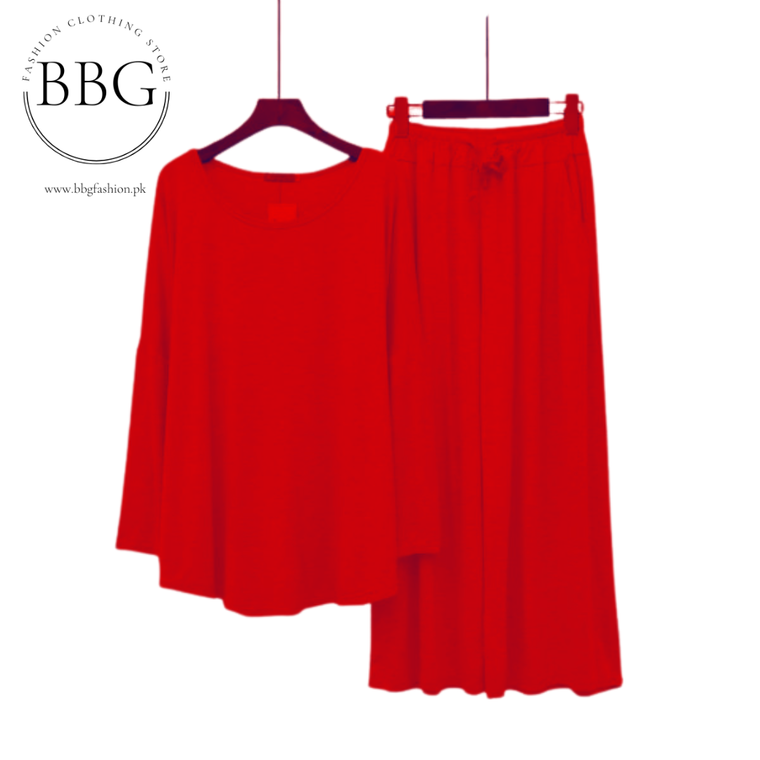Red Lounge Wear For Women PJ Set ARTICLE NO# 52